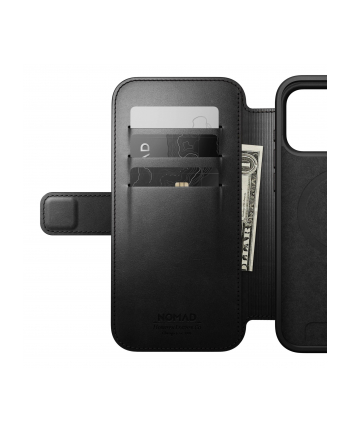 Nomad Modern Leather Folio etui iPhone 17 Pro Max czarny Horween