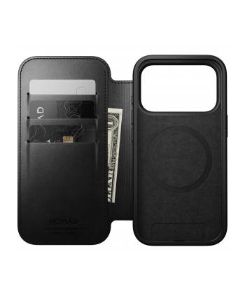 Nomad Modern Leather Folio iPhone 17 Pro czarny Horween