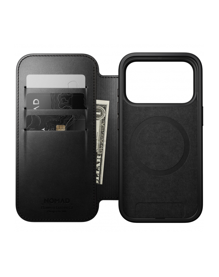 Nomad Modern Leather Folio iPhone 17 Pro czarny Horween główny