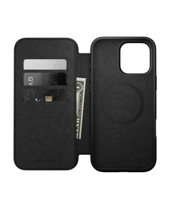 Nomad Modern Leather Folio iPhone 16 Pro Max Black