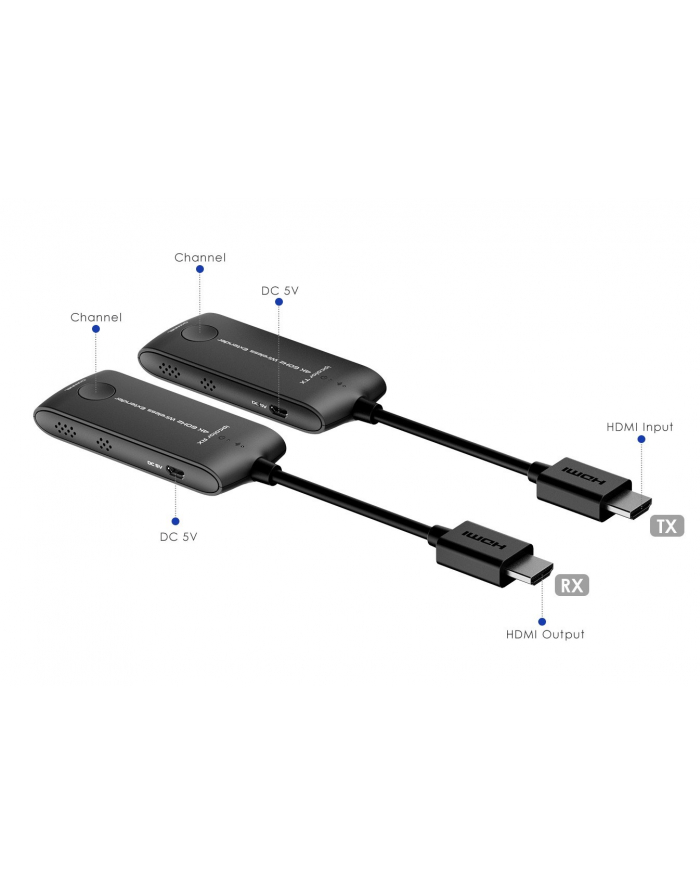 Premiumcord Kabel HDMI Wireless extender, Mini, 4K@60Hz na 20m główny