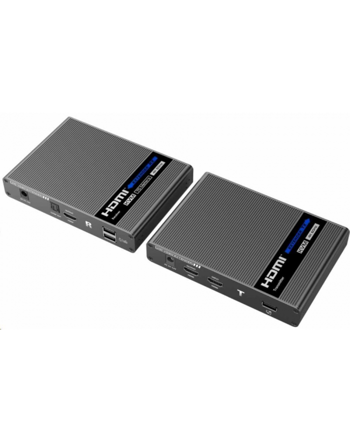 Premiumcord Kabel HDMI 2.0 KVM extender Ultra HD 4kx2k@60Hz na 70m s přenosem USB główny