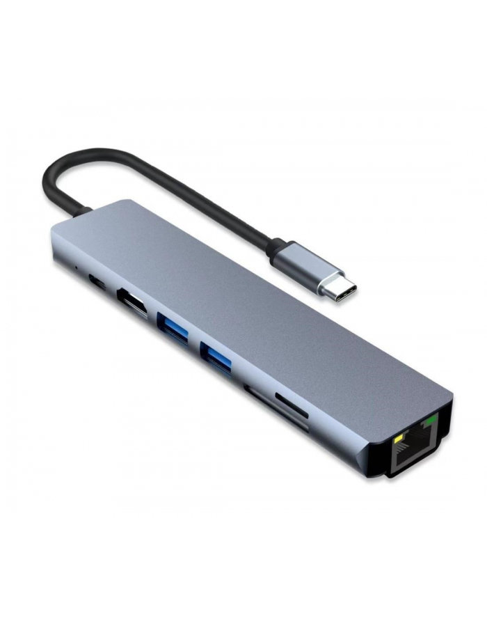 Premiumcord adaptér usb-c na hdmi + usb3.0 + usb2.0 + pd + sd/tf + główny