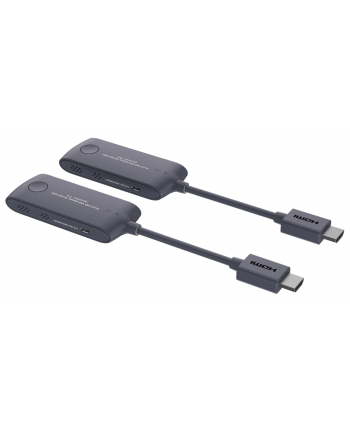 Premiumcord Mini przedłużacz bezprzewodowy HDMI do 20 m, Full HD 1080p 60 Hz, 5 GB/sek., HDMI1.4, HDCP2.2, czarny