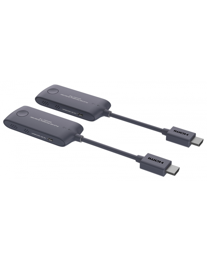 Premiumcord Mini przedłużacz bezprzewodowy HDMI do 20 m, Full HD 1080p 60 Hz, 5 GB/sek., HDMI1.4, HDCP2.2, czarny główny