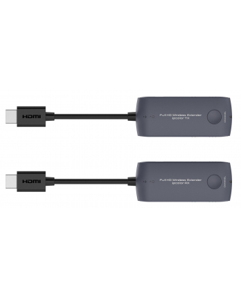 Premiumcord Mini przedłużacz bezprzewodowy HDMI do 20 m, Full HD 1080p 60 Hz, 5 GB/sek., HDMI1.4, HDCP2.2, czarny