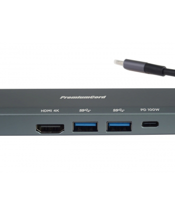 Premiumcord adaptér usb-c na gigabit 10/100/1000mbps + 1x hdmi, 2x nr 2
