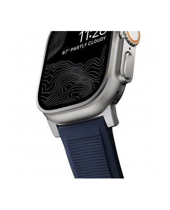 Nomad Rugged Strap Atlantic Blue Connector Silver 42/44/45/49mm