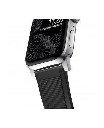 Nomad Rugged Strap Black Connectoor Silver 42/44/45/49mm