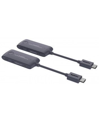 Premiumcord Mini przedłużacz bezprzewodowy HDMI do 20 m, Full HD 1080p 60 Hz, 5 GB/sek., HDMI1.4, HDCP2.2, czarny