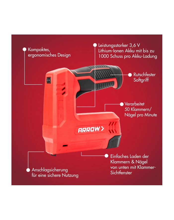 Arrow E21 Cordless Electric Staple Gun główny