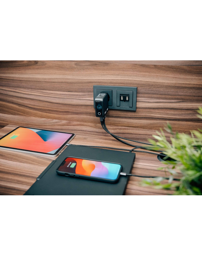 Verbatim Mini GaN Charger 100W mit Display 2xUSB-C +1xA   30239 główny