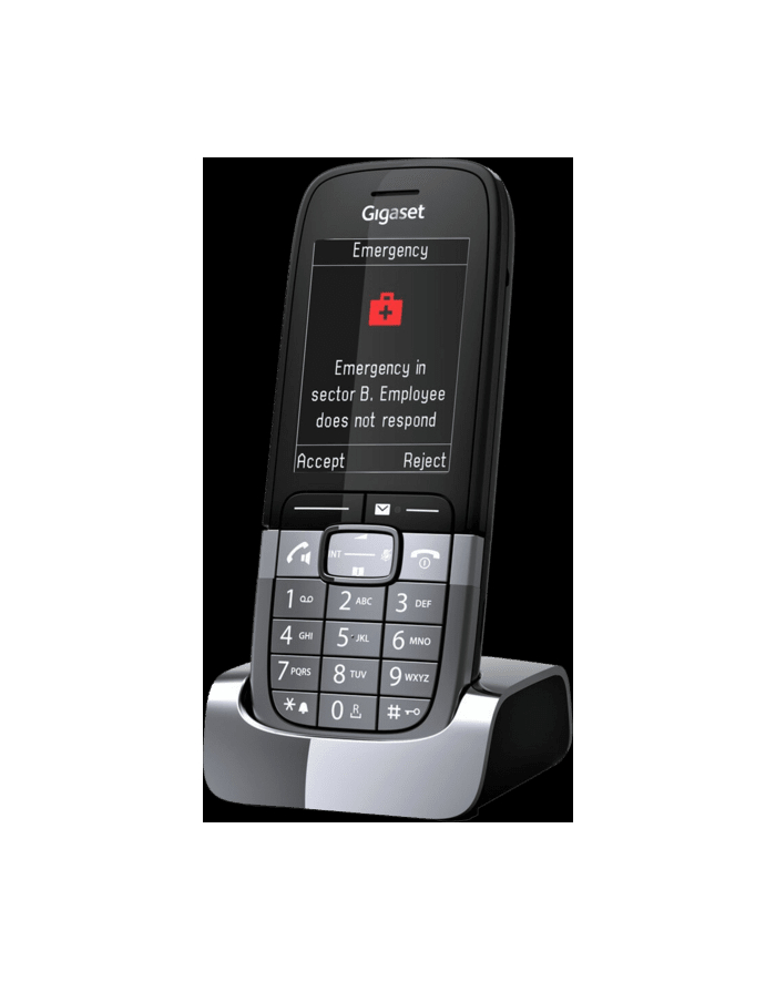 Gigaset SL850H Pro DECT-Telefon czarny-Szary include Ladeschale główny