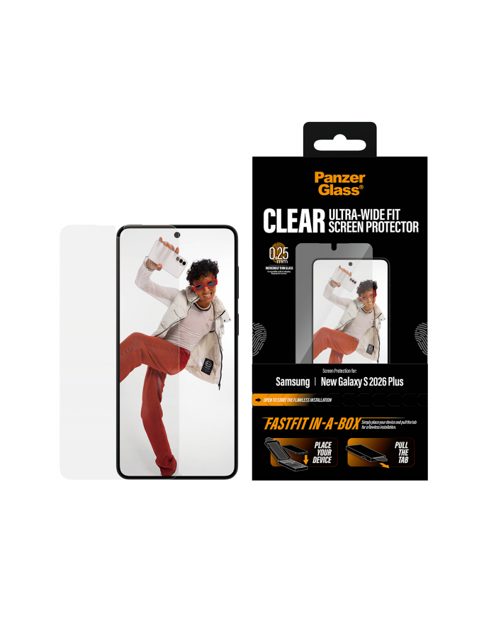 PanzerGlass Screen Pczerwonyector Galaxy S Plus 2026 UWF Fastfit główny