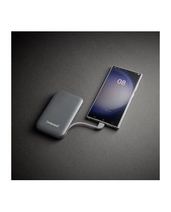 Intenso Powerb. S10000  10000mAh integr.USB-C Kabel, Szary 7333034