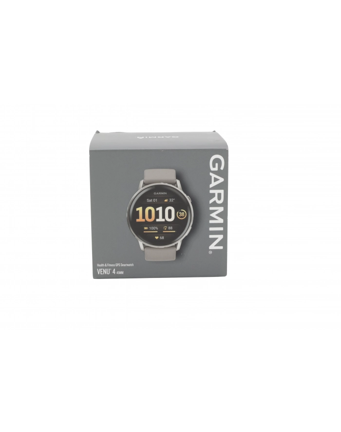 Garmin Venu 4 45mm Silikon-Armb. czarny/srebrny/Szary główny