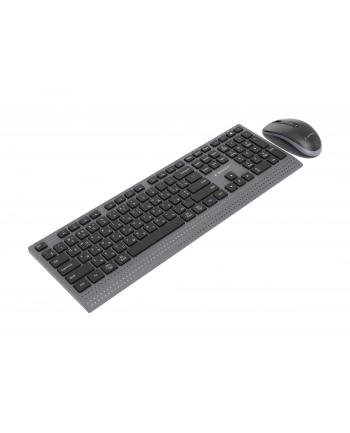 GEMBIRD Zestaw bezprzewodowy dual mode klawiatura + mysz 2.4 GHz + BT slim układ RU kolor czarny