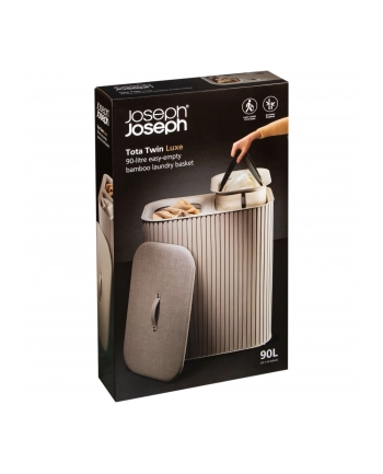 Joseph Joseph Tota Twin Luxe 90L Wäschetrennkorb ecru
