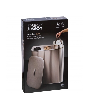 Joseph Joseph Tota Trio Luxe Wäschetrennkorb 90L, ecru