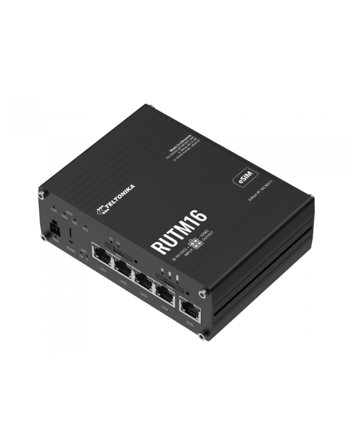 TELTONIKA NETWORKS RUTM16 4G/LTE DUAL-BAND eSIM WiFi Router with GLOBAL Telit Modem główny