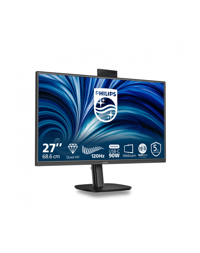 mmd-monitors ' displays PHILIPS 27B2U3601H/00 27inch IPS QHD 120Hz 350cd/m2 4ms HDMI2.1x2 DP USB C PD90W RJ45 USB HUB Speakers Camera główny