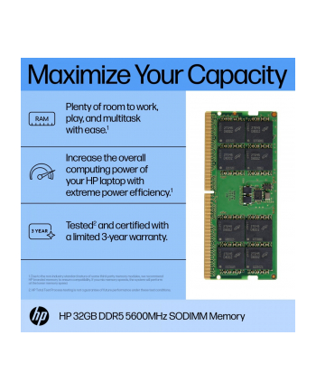 hp inc. HP 32GB DDR5 5600 SODIMM Memory