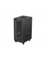 LANBERG Rack Cabinet 19inch Free-Standing 24U/600X800 FLAT PACK With Glass Door LCD black V2 - nr 1