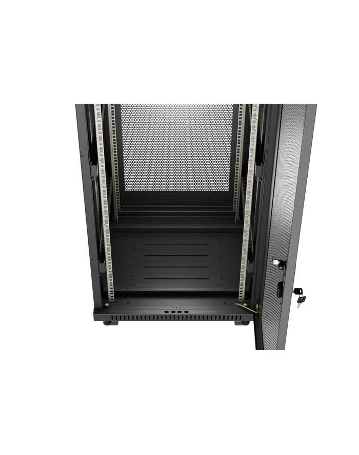 LANBERG Rack Cabinet 19inch Free-Standing 24U/600X600 FLAT PACK With Mesh Door LCD black V2 główny