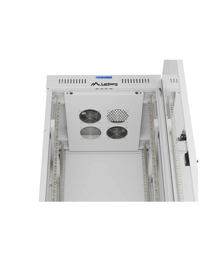 LANBERG Rack Cabinet 19inch Free-Standing 32U/600X600 FLAT PACK With Glass Door LCD grey V2 główny