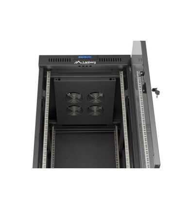 LANBERG Rack Cabinet 19inch Free-Standing 24U/600X800 FLAT PACK With Glass Door LCD black V2