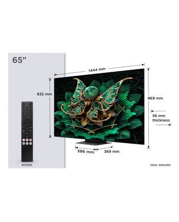 Telewizor TCL 65C7K QD-Mini LED 65' 4K Ultra HD Google TV Dolby Atmos DVB-T2 Metaliczny nr 2