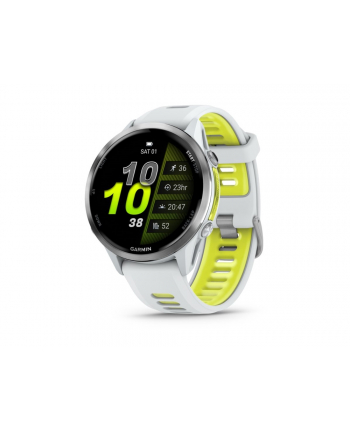 Zegarek sportowy Garmin Forerunner 970 47mm, BIAŁYstone/amp yellow