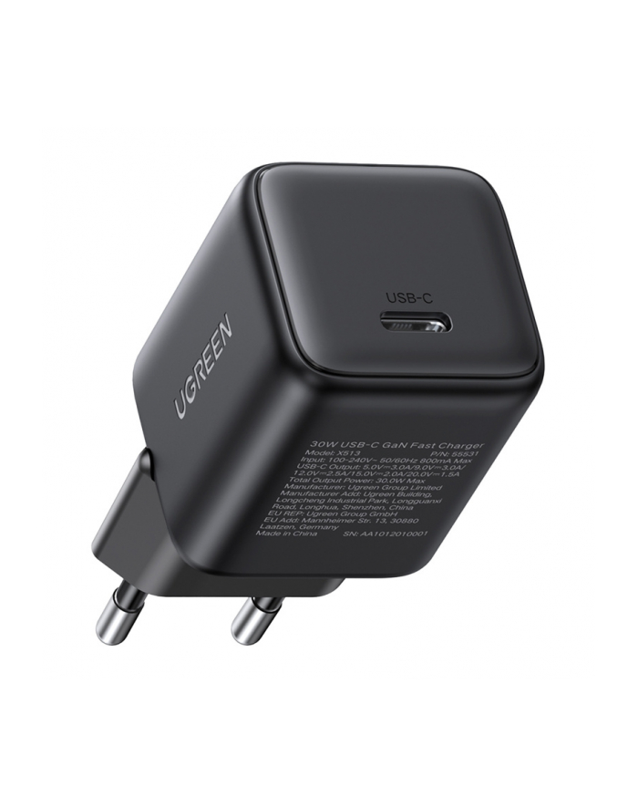 Ładowarka sieciowa Ugreen X513 30W GaN 1x USB-C - czarna główny