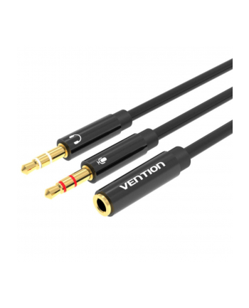 Kabel audio Vention 2x 3,5mm męski do 4 biegunowego żeńskiego 3,5mm 0,3m