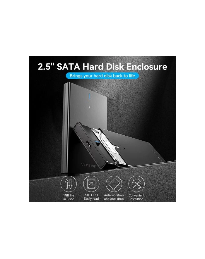 Obudowa dysku twardego SATA 2,5 cala Vention USB 30 Micro-B główny