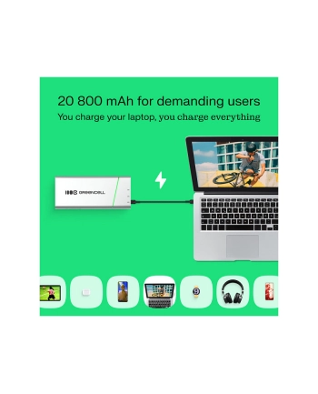 GREEN CELL POWERBANK POWERPLAY PRO PL 20800MAH 65W 3X USB PD