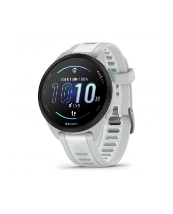 Zegarek sportowy Garmin Forerunner 165 Music AMOLED 43mm Mist Grey Whitestone
