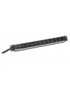 Listwa zasilająca PDU 19'''', 1U, 10 gniazd IEC C13, 10A, 2500W, aluminiowa, 2m - nr 7