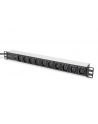 Listwa zasilająca PDU 19'''', 1U, 10 gniazd IEC C13, 10A, 2500W, aluminiowa, 2m - nr 8