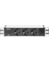 Listwa zasilająca PDU 10'''', 1U, 3 gniazda Schuko, 16A, 4000W, aluminiowa, 2m - nr 24