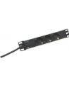 Listwa zasilająca PDU 10'''', 1U, 3 gniazda Schuko, 16A, 4000W, aluminiowa, 2m - nr 27