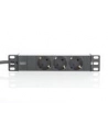 Listwa zasilająca PDU 10'''', 1U, 3 gniazda Schuko, 16A, 4000W, aluminiowa, 2m - nr 4