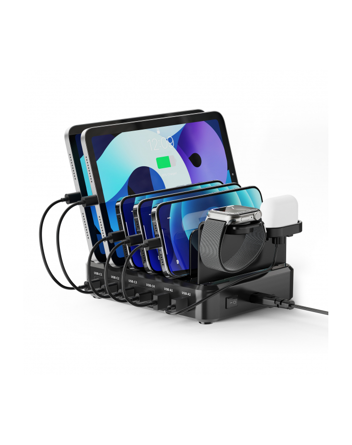 EWENT ŁADOWARKA SIECIOWA 130W 6-PORTOWA, 4X USB-C główny