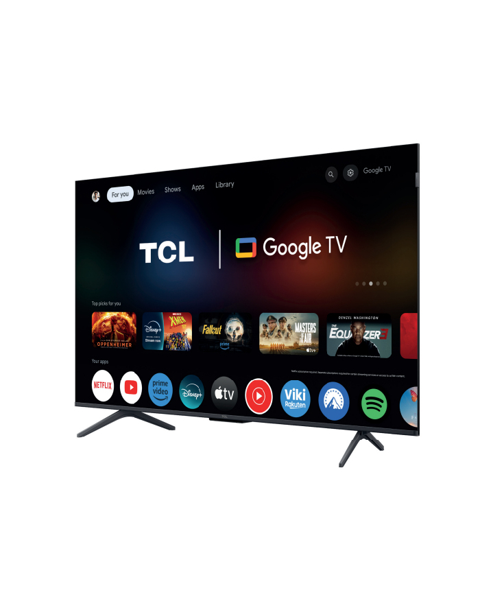 Telewizor TCL 50C61K QD-Mini LED 50''; 4K Ultra HD 144Hz Google TV Dolby Atmos Metaliczny główny