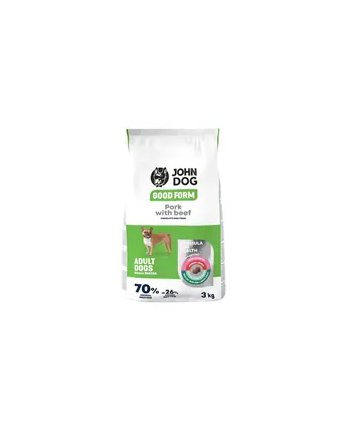 John Dog GOOD FORM MAŁE RASY wieprzowina z wołowiną Karma sucha dla psa 3kg