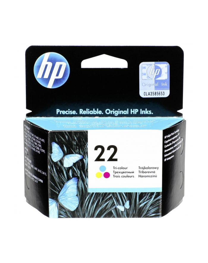 Tusz HP kolor Nr 22 do HP Deskjet 3920, 3940, D1360, D2360, F380, C9352AE (C9352AE#UUQ) główny