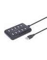 gembird HUB USB 2.0 10-portowy czarny - nr 3