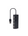 gembird HUB USB 2.0 4-portowy z przełącznikami, czarny - nr 1