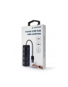 gembird HUB USB 2.0 4-portowy z przełącznikami, czarny - nr 2