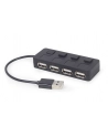 gembird HUB USB 2.0 4-portowy z przełącznikami, czarny - nr 5